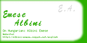 emese albini business card